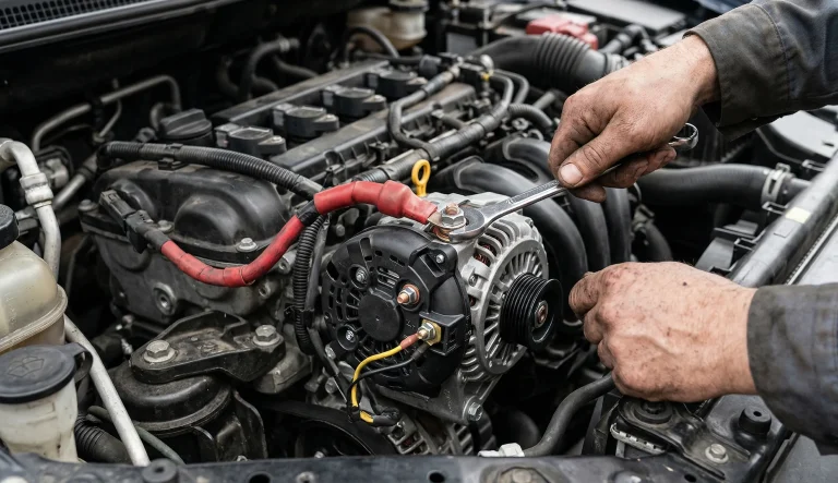 Branchement alternateur voiture avec identification des bornes B+ et D+