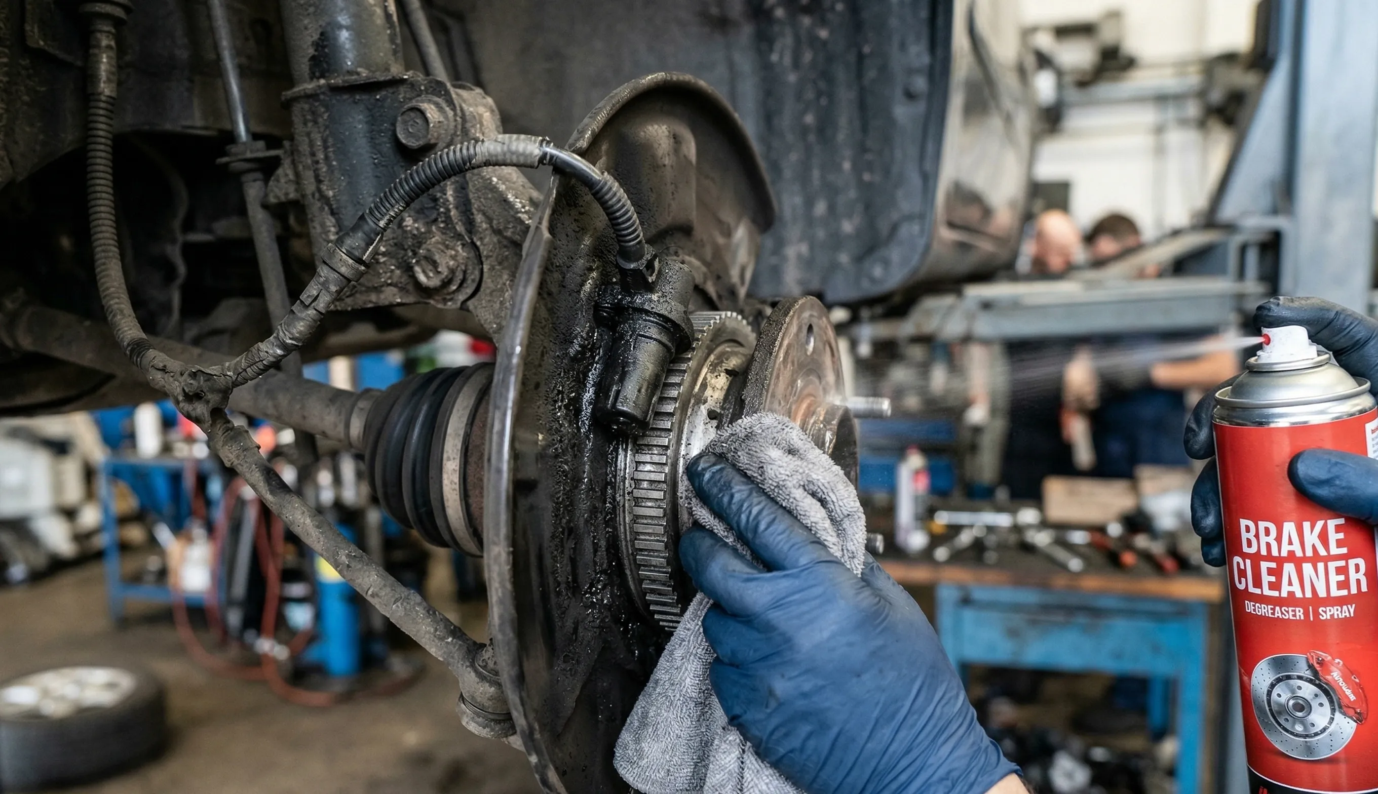 Nettoyage d’un capteur ABS encrassé par de la limaille métallique