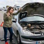 panne voiture occasion après achat chez un professionnel capot ouvert