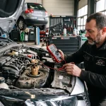 tester une jauge à carburant avec un multimètre dans un garage