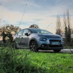 Citroën C3 grise garée dans la nature représentant le marché des pièces détachées en Europe