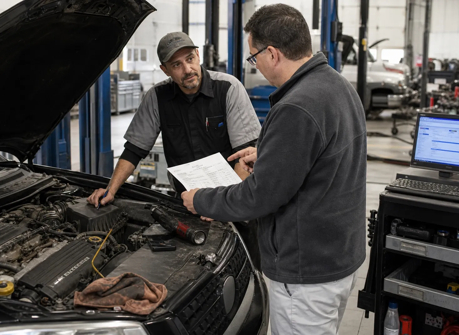 Réparation de voiture en garage dans le cadre d’un remboursement assurance panne mécanique